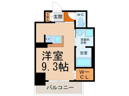 PLATZ TACHIBANA(ワンルーム/7階)の間取り写真