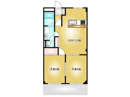 プレッソアール2(2LDK/2階)の間取り写真