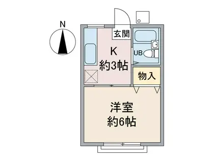 パナハイツベルデ(1K/2階)の間取り写真
