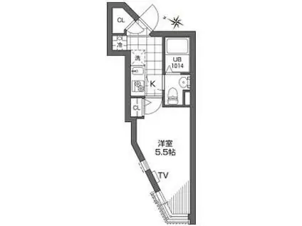 グランアセット大塚N(1K/1階)の間取り写真