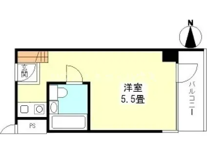 アネックス茗荷谷(ワンルーム/3階)の間取り写真