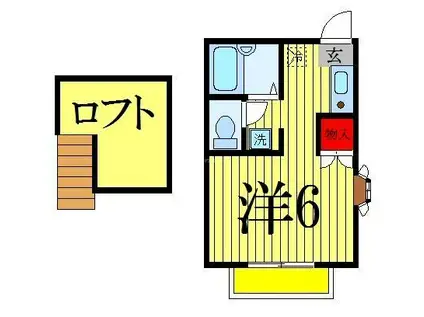 グランデゥールJ(ワンルーム/1階)の間取り写真