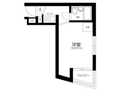 エルム奥沢(1K/4階)の間取り写真