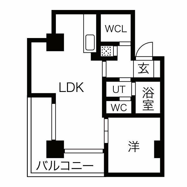 オズアロッジオ(1LDK/4階)の間取り写真