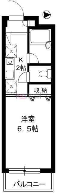 FORES鷺宮(1K/1階)の間取り写真