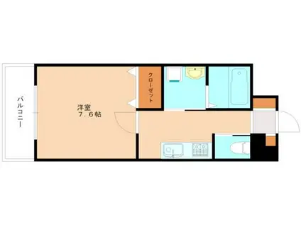 SK千鳥駅前(1K/7階)の間取り写真