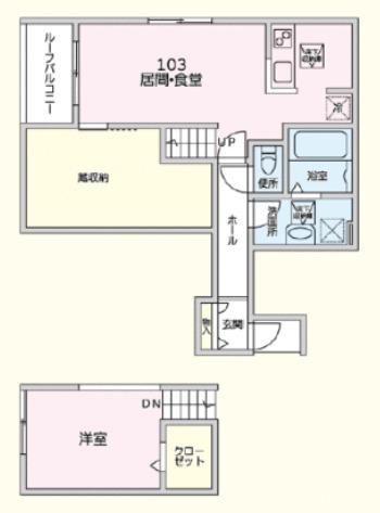グランオネスト中町(1LDK/1階)の間取り写真