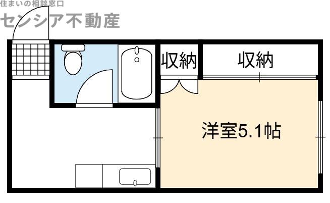翠連マンション(1K/2階)の間取り写真
