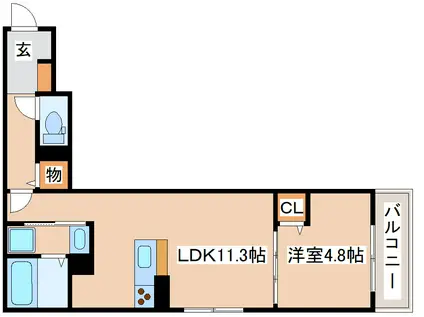 D-ROOM大塚町(1LDK/3階)の間取り写真