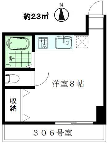 ハイムハラシマ(ワンルーム/3階)の間取り写真