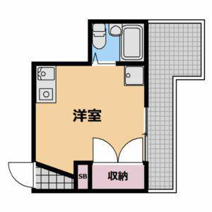 レジデンス安浦(ワンルーム/3階)の間取り写真