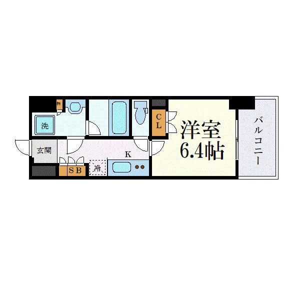 パレステージ田端ファストコート(1K/2階)の間取り写真