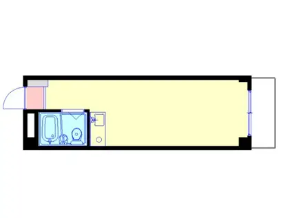 パークサイド小畑II(ワンルーム/4階)の間取り写真