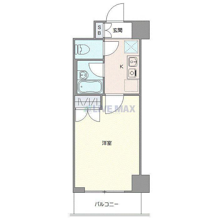 BLUROCK秋葉原(1K/7階)の間取り写真