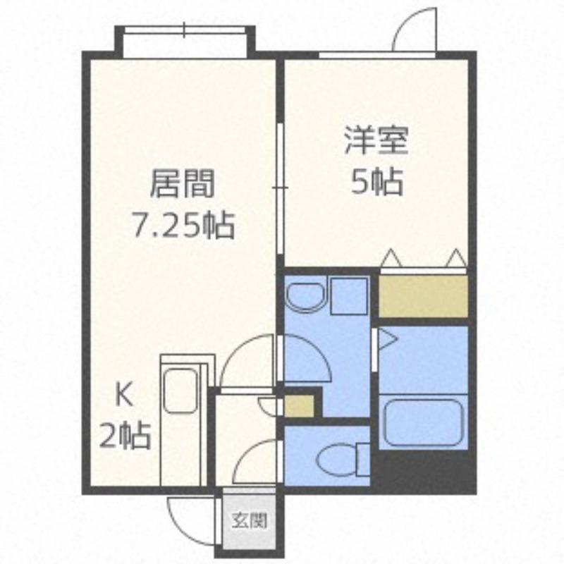 コンフォーティア(1LDK/2階)の間取り写真