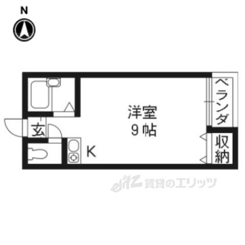 スクエアコート津田(1K/3階)の間取り写真