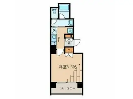 フィヤージュ南桜公園(1K/4階)の間取り写真