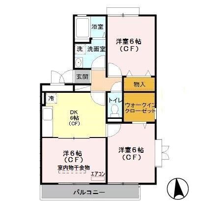 エクセルグランデ(3DK/3階)の間取り写真