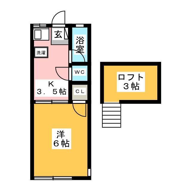 ラ・ソネット桜台(1K/2階)の間取り写真
