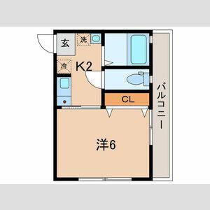 ラペーシュ目黒本町(1K/2階)の間取り写真