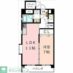 アピエ黄金(1LDK/3階)の間取り写真