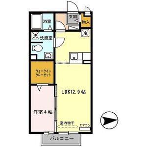 メゾンドラパン(1LDK/2階)の間取り写真