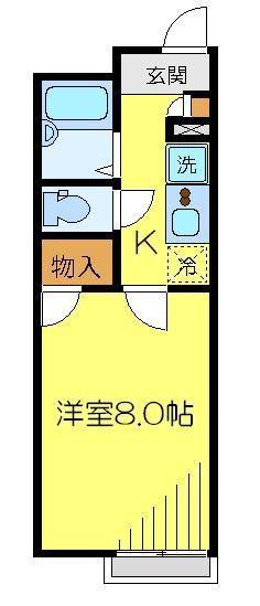 レオパレスビジュ(1K/1階)の間取り写真