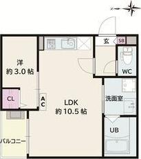 JACK ATSUTAKOSHINIV(1LDK/1階)の間取り写真