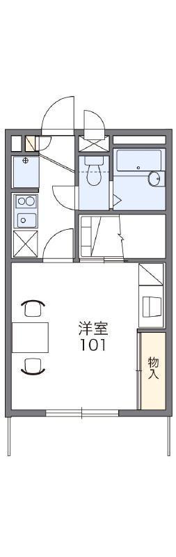 レオパレスエストロワール(1K/2階)の間取り写真