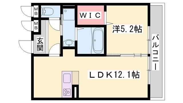 CASA FELICE(1LDK/2階)の間取り写真