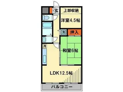 グレースマキノ 3(1SLDK/2階)の間取り写真