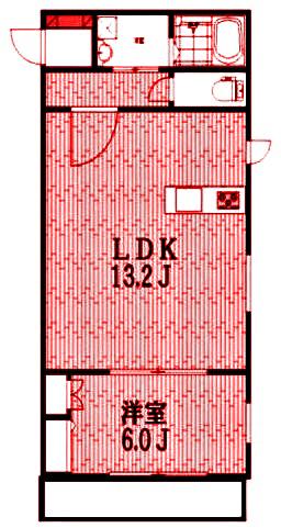 リバード北加瀬(1LDK/1階)の間取り写真