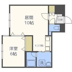 E&Sハイツ(1LDK/1階)の間取り写真