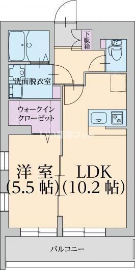 アンフィル湘南(1LDK/3階)の間取り写真