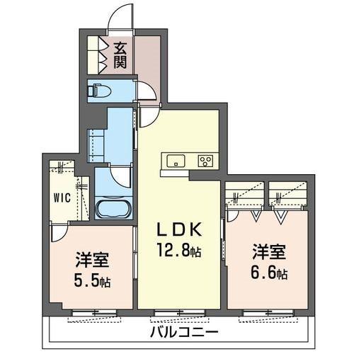 ノアール(2LDK/3階)の間取り写真