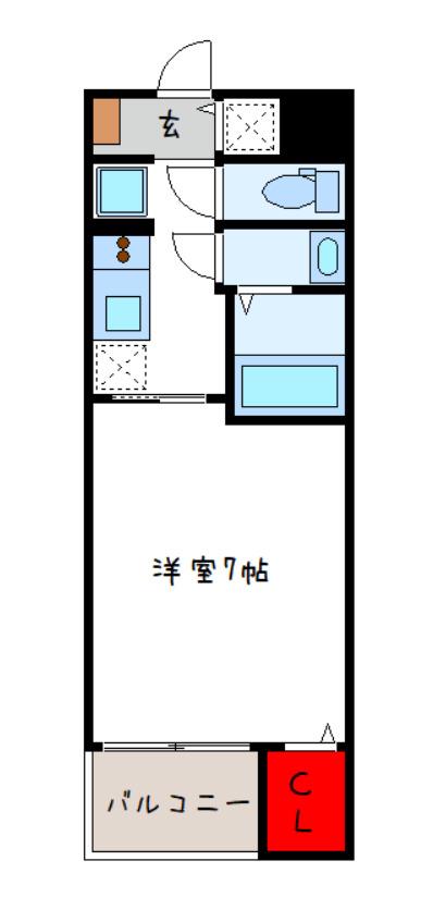 シェモワ 八尾(1K/4階)の間取り写真