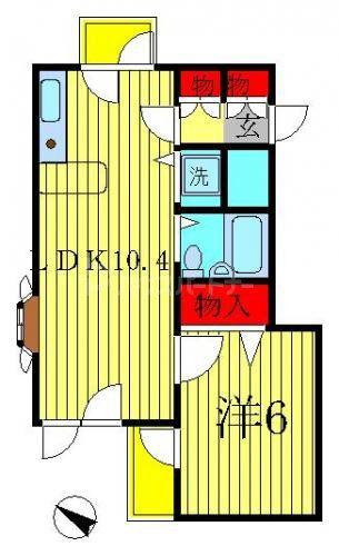 ペリエ柏(1LDK/4階)の間取り写真