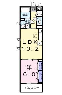 メゾン・ド・サンジュール(1LDK/2階)の間取り写真