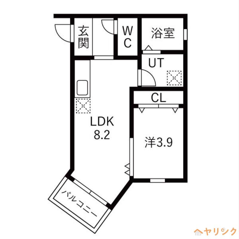 LEGIOIE太閤通駅4(1LDK/3階)の間取り写真