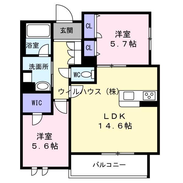 NT MAISON Ⅲ(2LDK/3階)の間取り写真