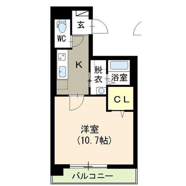 シルバーハイツ(1K/6階)の間取り写真