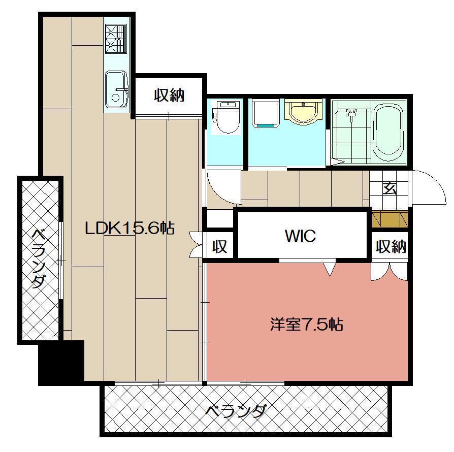 ダ・ヴィンチ(1LDK/6階)の間取り写真