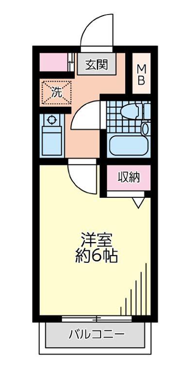 サーカス蒲田第一(1K/2階)の間取り写真