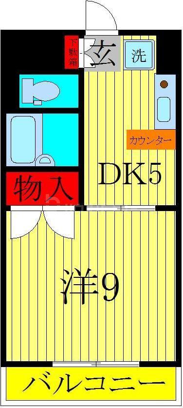 Y・Rレジデンス(1DK/7階)の間取り写真