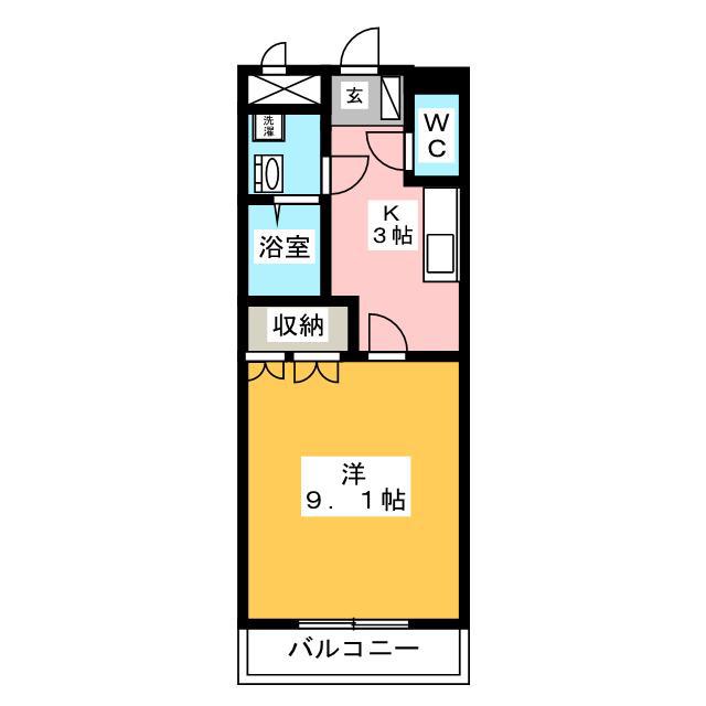 アクア レジェンド(1K/1階)の間取り写真