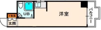 マルエス楠葉マンション(ワンルーム/2階)の間取り写真