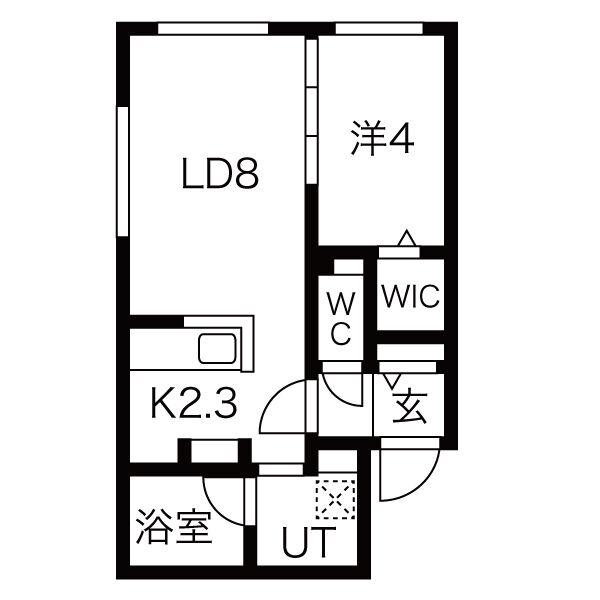 BAMBINI KOTONI(1LDK/2階)の間取り写真