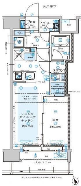 サンクレイドル川口並木(1LDK/8階)の間取り写真