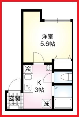 ツリーテラス(1K/3階)の間取り写真