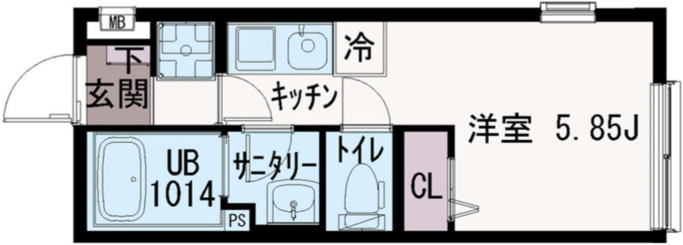 KS武蔵関(ワンルーム/2階)の間取り写真
